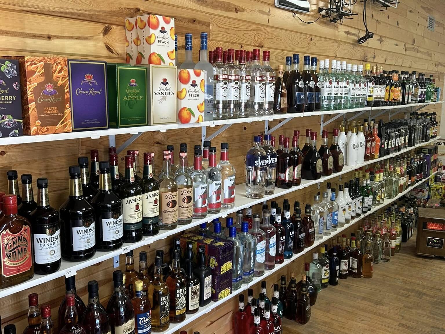 Liquor Display in Evansville Plaza